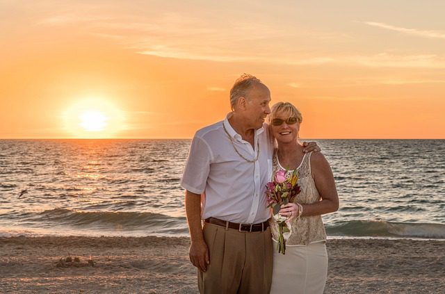 smiling couple dental implants